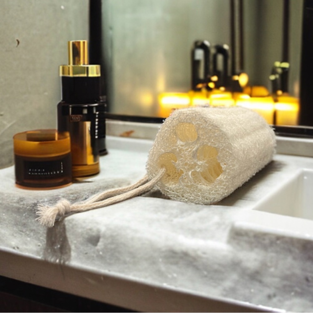 Natural Loofah with Rope